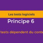 Principe 6 – Les tests dépendent du contexte